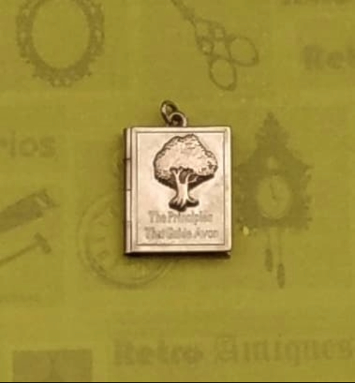 Super Rare Vintage Mid Century 10k Avon Principles Book Charm-Pendant